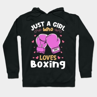 Just a Girl who Loves Boxing Boxer Hoodie